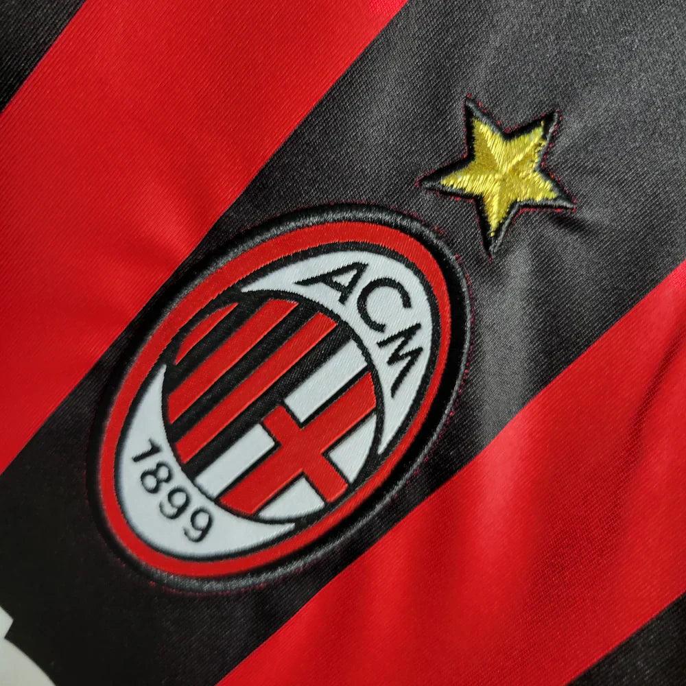 Camisa Retrô Milan 2006/07 Manga Longa Masculina