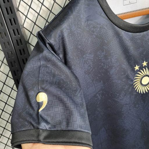 Camisa Argentina La Pulga Lionel Messi 10 Comma Football 2023/2024 Torcedor - Preta