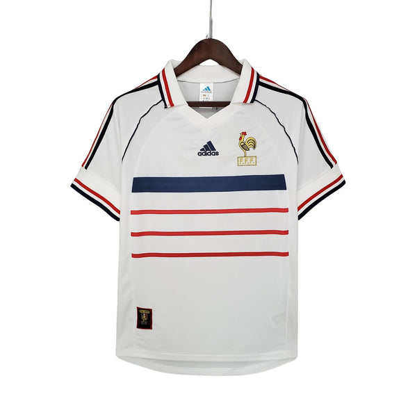 Camisa Retro França 1998 Adidas Masculina - Branca