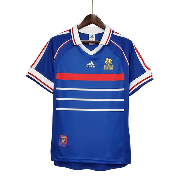 Camisa Retro França 1998 Adidas Masculina - Azul